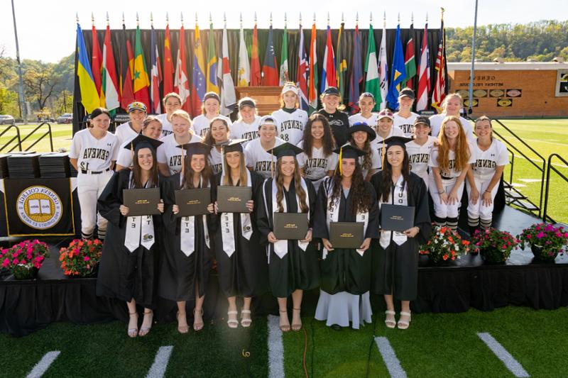 Geneva College Hosts Special Graduation Ceremony For Softball Seniors